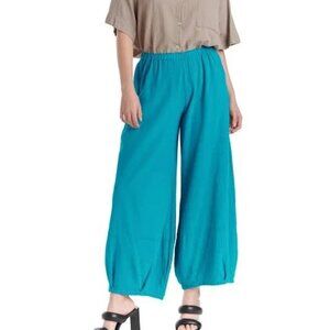 Oh My Gauze Size 1= S/M 6-10 Turquoise Savannah Stretch Waist Harem Lagenlook